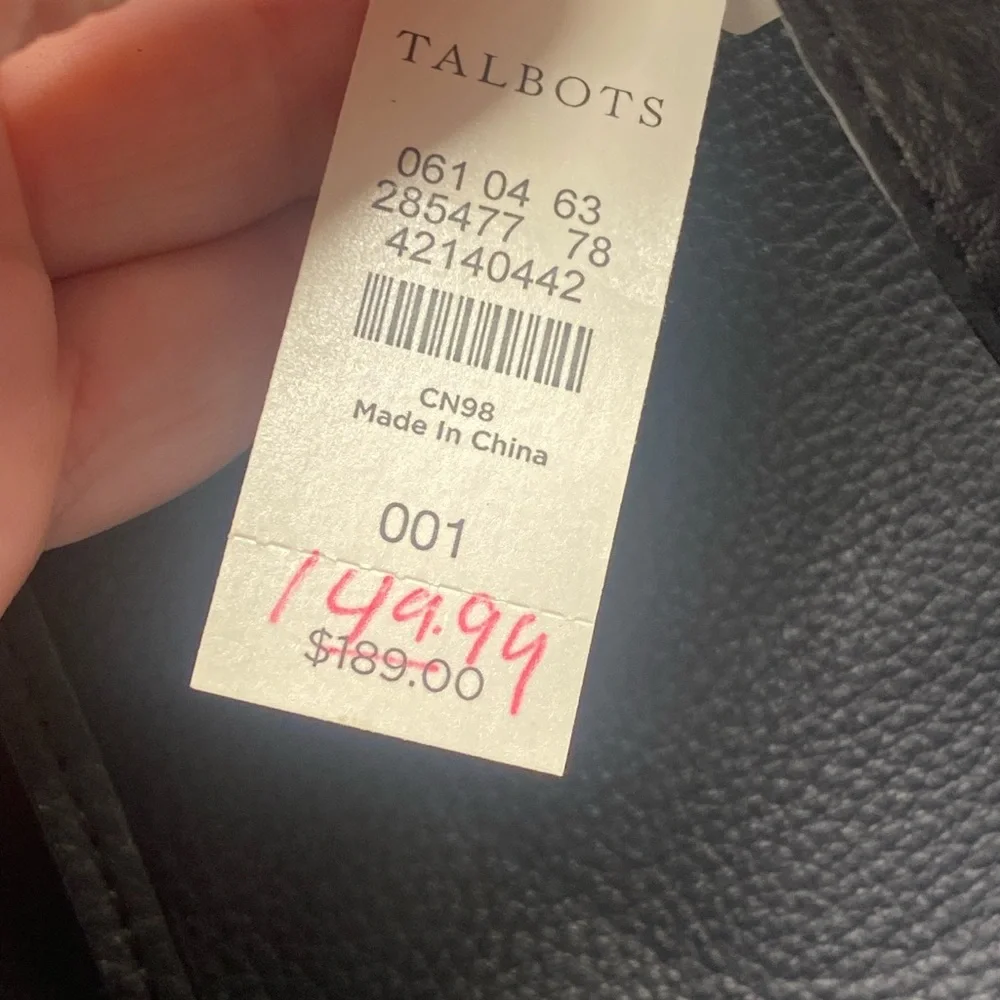 TALBOTS Leather Women's Tote Bag NEW WITH TAG